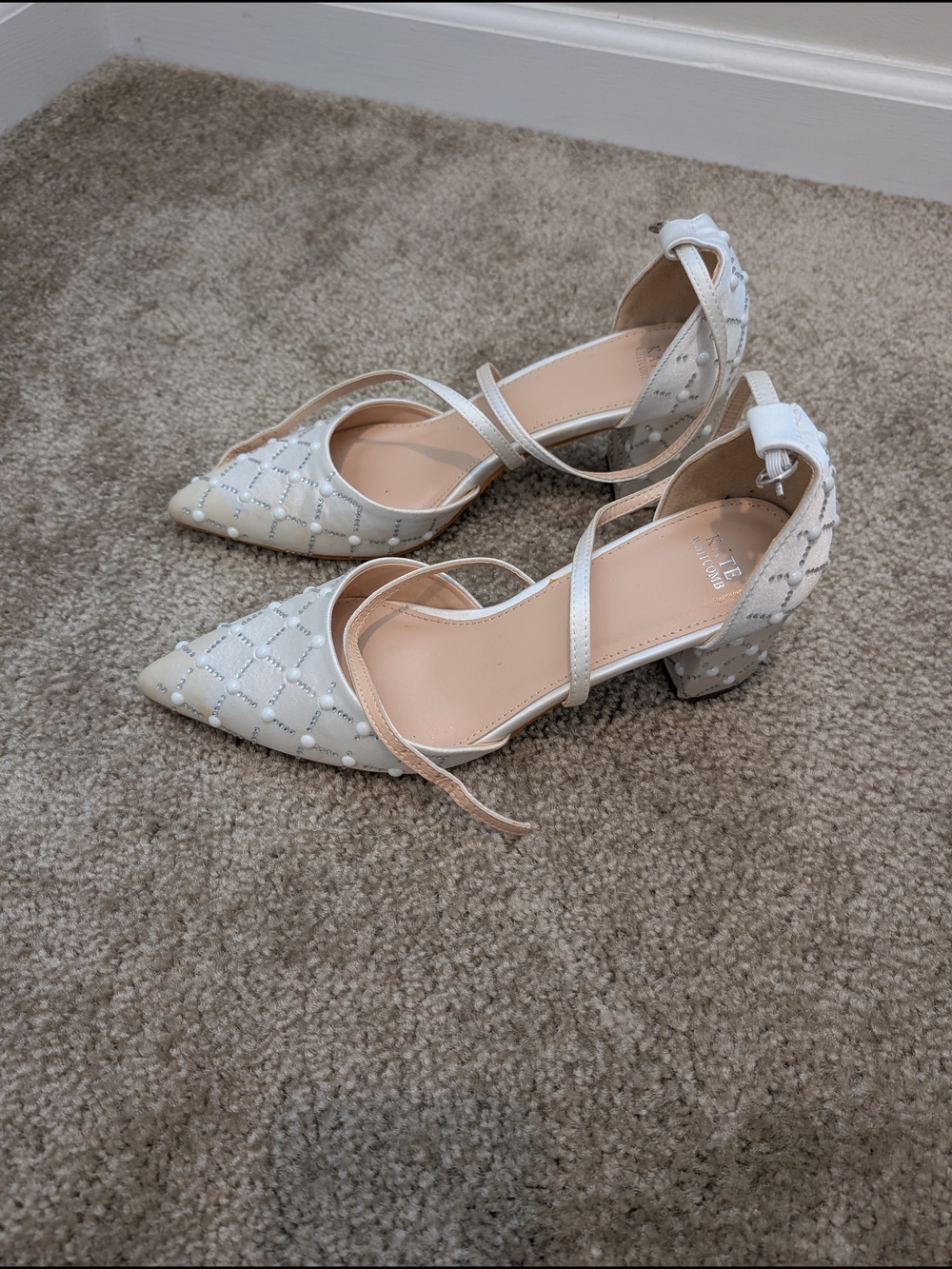 Kate Whitcomb Reesa Pearl Studded Heels